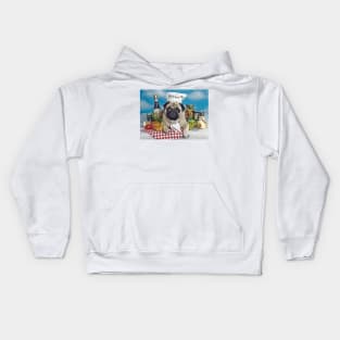 Pug Dog Chef Kids Hoodie